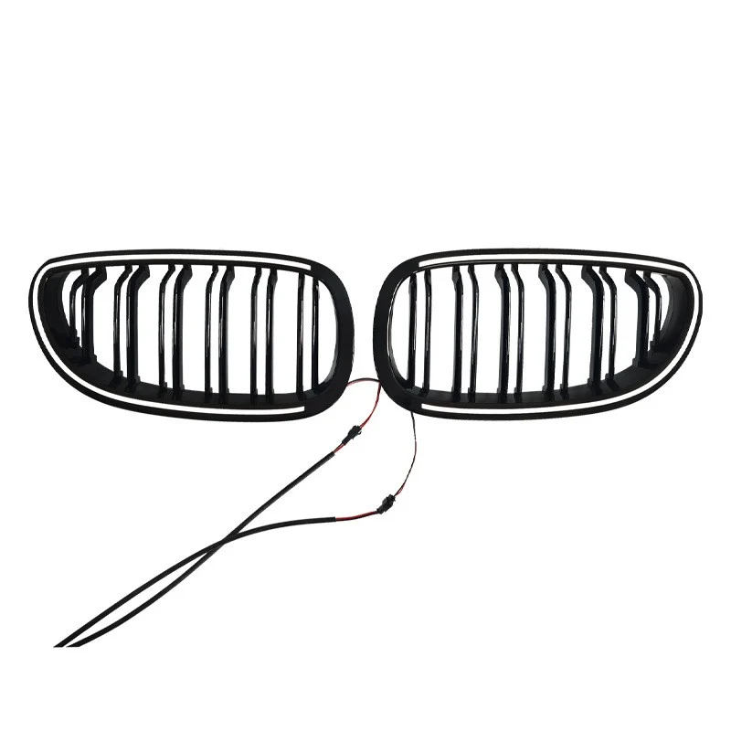 For BMW 5 Series E60 2004-2009 LED Front Bumper Grille Bumper Grill Radiator Gloss Black - Image 2