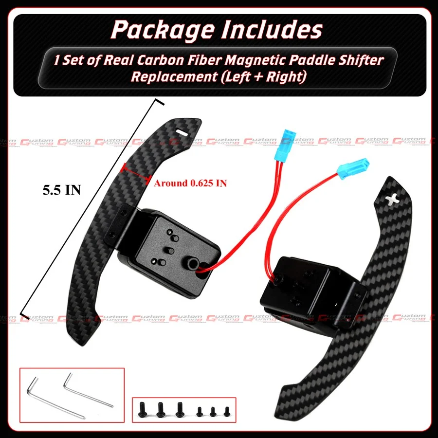 For BMW F20 F30 F32 F87 F80 F82 Carbon Fiber Replacement Magnetic Paddle Shifter - Image 3
