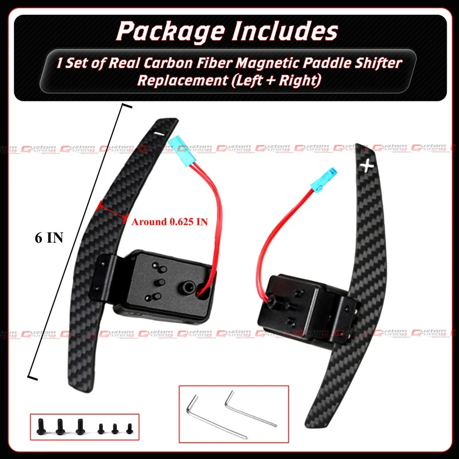 For BMW F30 F32 F87 F80 F82 V2 Carbon Fiber Replacement Magnetic Paddle Shifter - Image 4