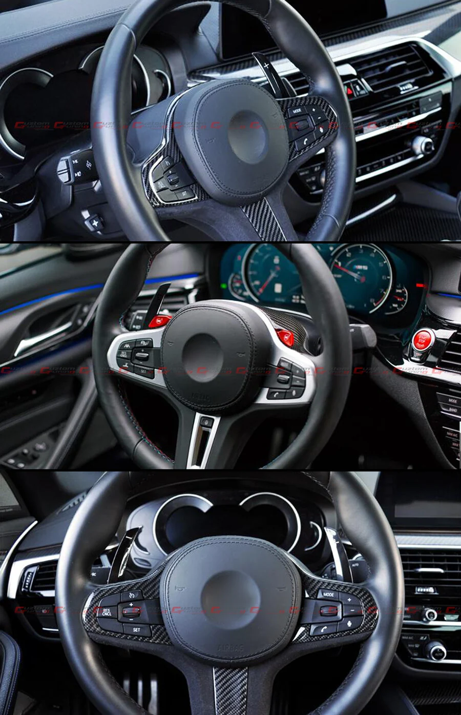 For BMW G20 G22 G30 X3 X4 X5 X6 X7 Carbon Fiber Replacement Steering Wheel Paddle Shifter - Image 4
