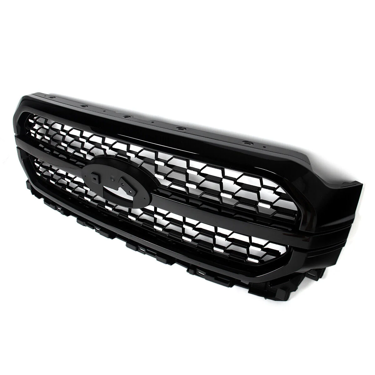 For Ford F-150 F150 Platinum 2021-2023 Agate Black Front Bumper Grille Assembly - Image 6