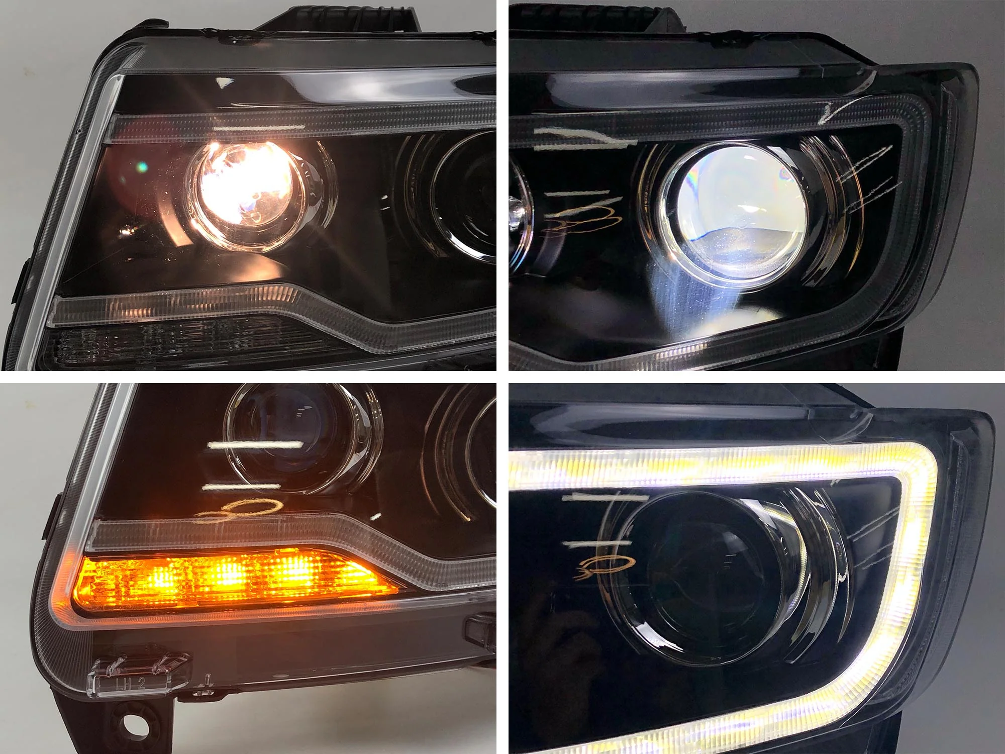 For Jeep Compass 2011-2017 Dark Headlight Low/High Beam Pair - Image 11