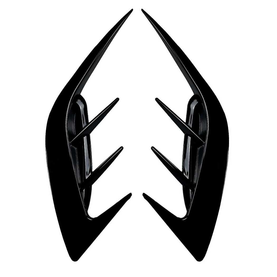 For KIA Stinger 2017-2023 Gloss Black Rear Bumper Side Vent Canard Cover Kit - Image 6