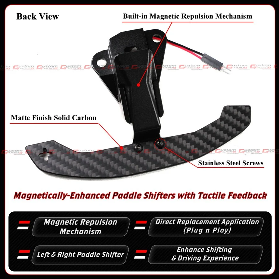 For 2014-2026 Lexus IS350 IS300 RC350 RC F Carbon Fiber Magnetic Paddle Shifter - Image 5