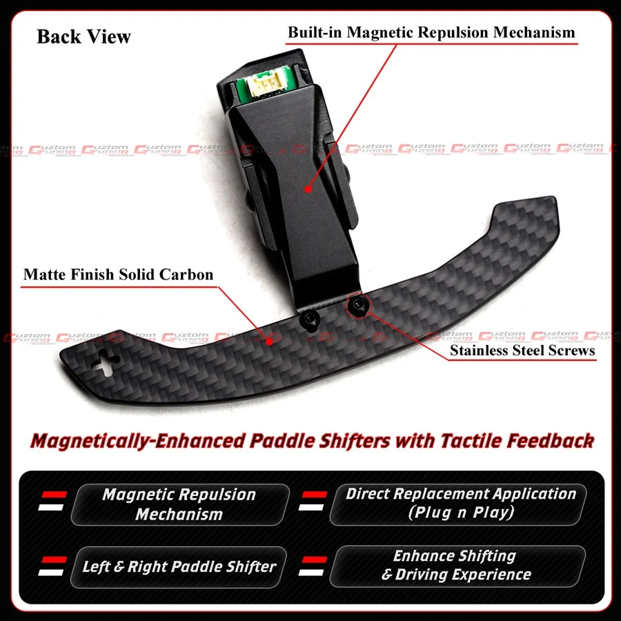 For Lexus RX UX LS RZ Toyota Camry Corolla Carbon Fiber Magnetic Paddle Shifter - Image 4