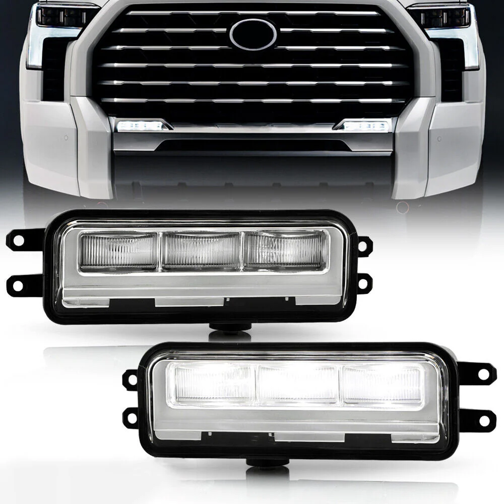 For 2022-2024 Toyota Tundra Bumper LED Fog Lights Driving Lamps Pair Left+Right - Image 2