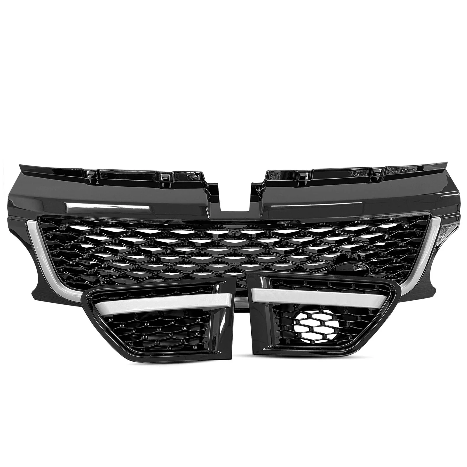 Front Black Upper Grille w/ Air Side Vents For Range Rover Sport L320 2010-2013 - Image 5