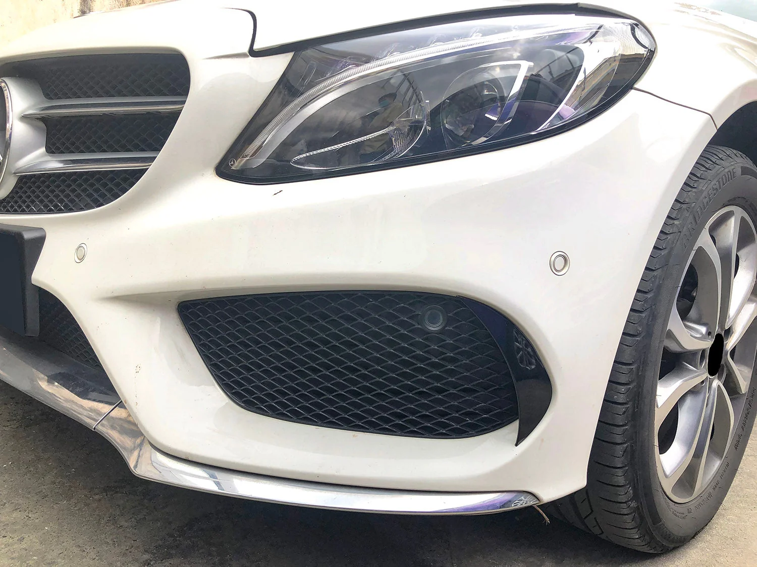 Front Bumper Canards Side Vent Gloss Black Fit For Mercedes C-Class W205 Sedan Coupe AMG Sport 2015-2018 pz11 - Image 13