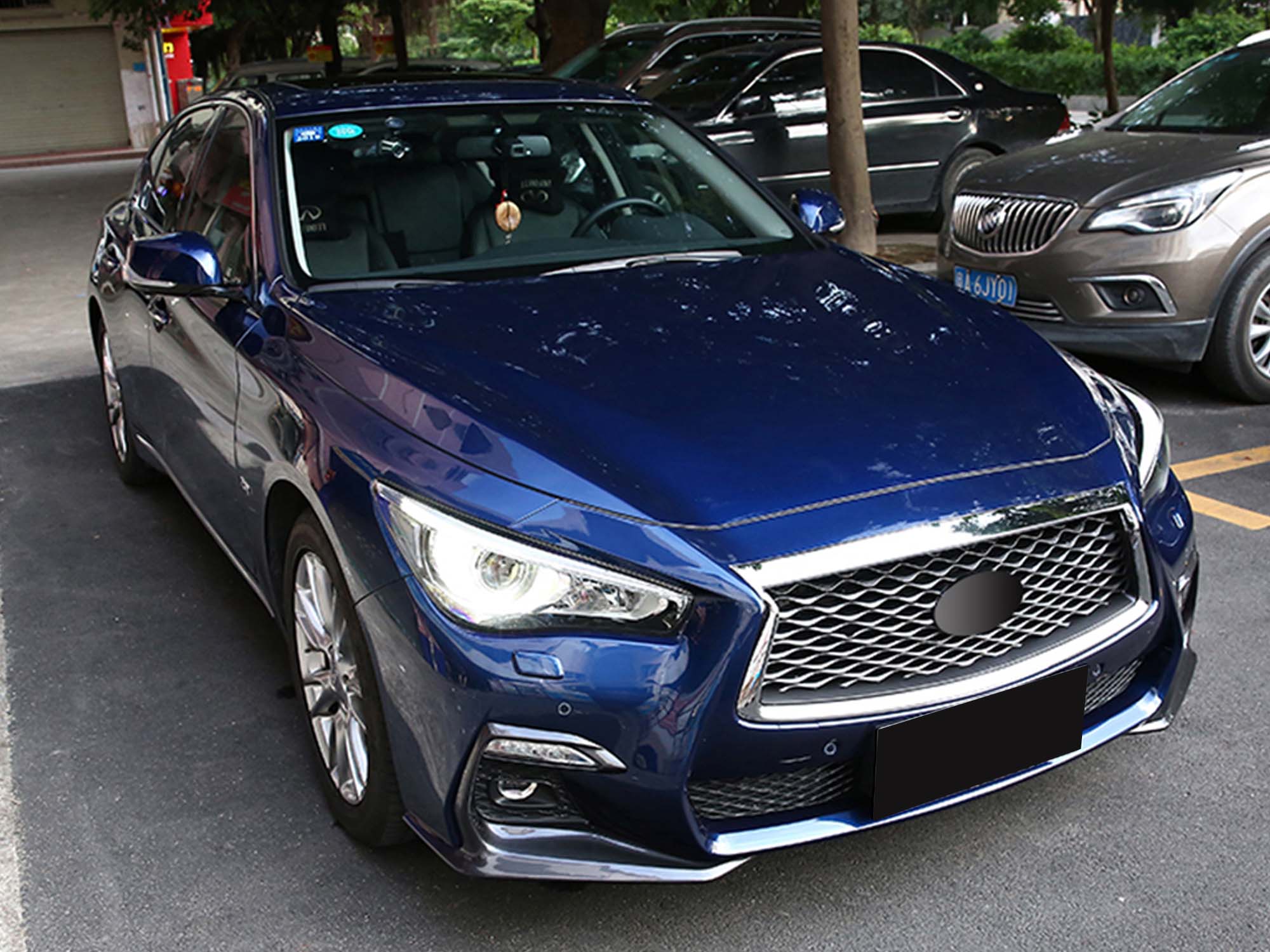 Chrome Front Bumper Upper Grill For Infiniti Q50 2014-2017 - Image 3