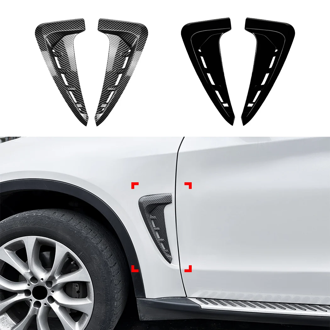 Front Bumper Fender Side Air Vents Trim for BMW X5 F15 M-Sport 2014-2018