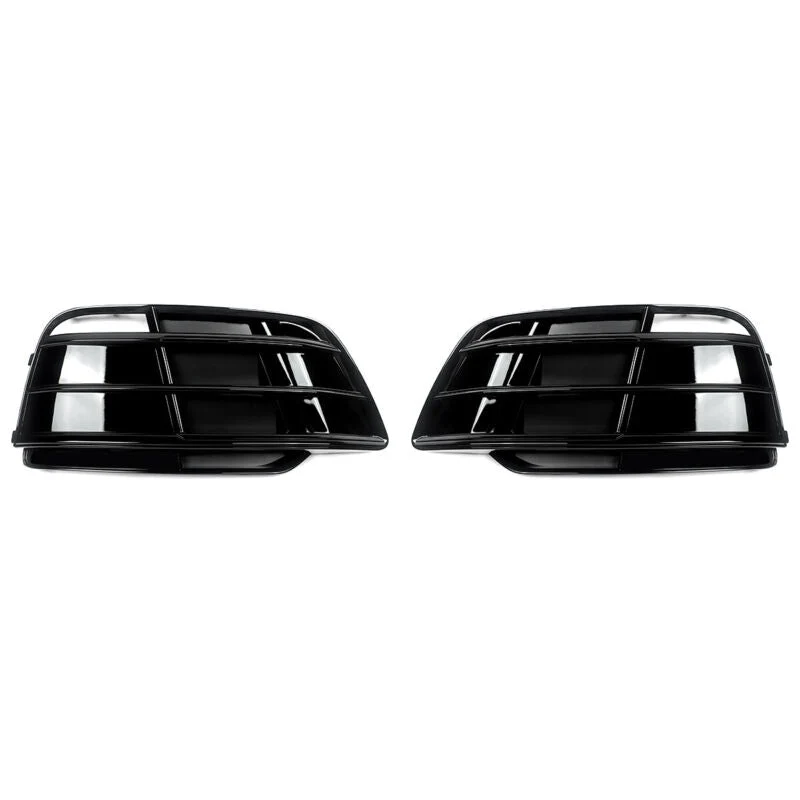 Gloss Black Front Fog Light Grill Cover Bezel Fits For Audi Q5 S-Line 2018-2020 - Image 3