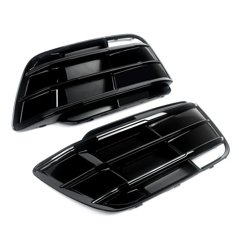 Gloss Black Front Fog Light Grill Cover Bezel Fits For Audi Q5 S-Line 2018-2020 - Image 5