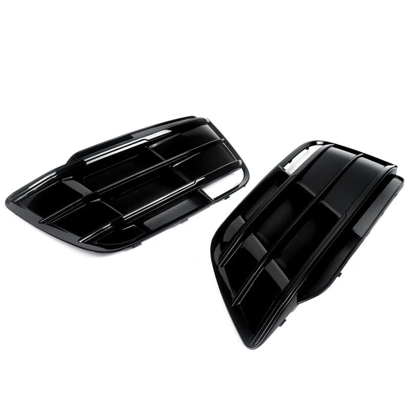 Gloss Black Front Fog Light Grill Cover Bezel Fits For Audi Q5 S-Line 2018-2020 - Image 9