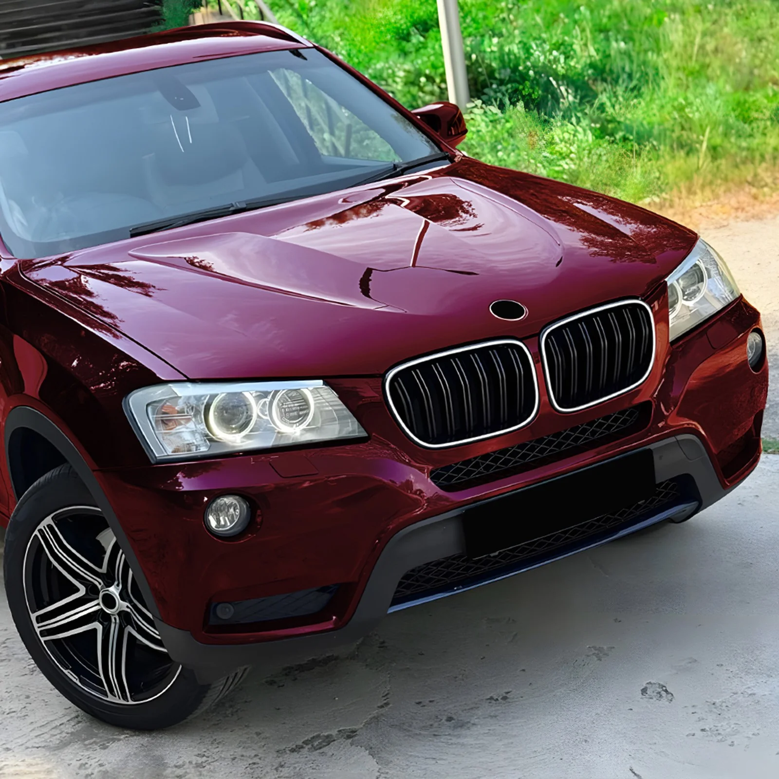 Front Bumper Grill Bumper Grille With LED Light For BMW X3 F25 2011-2013 Double Line - Image 5