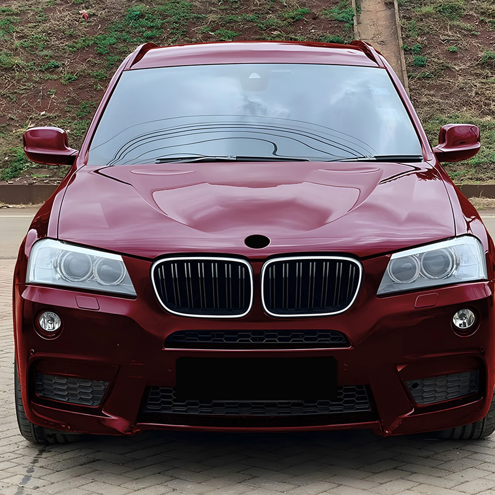 Front Bumper Grill Bumper Grille With LED Light For BMW X3 F25 2011-2013 Double Line - Image 6