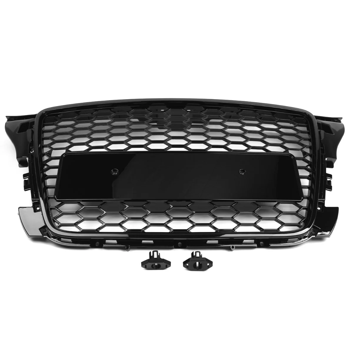 Front Bumper Grille Gloss Black Honeycomb Mesh Grill For Audi A3 S3 8P 2009-2012 - Image 2
