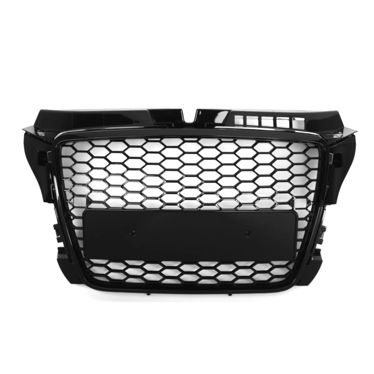 Front Bumper Grille Gloss Black Honeycomb Mesh Grill For Audi A3 S3 8P 2009-2012 - Image 7
