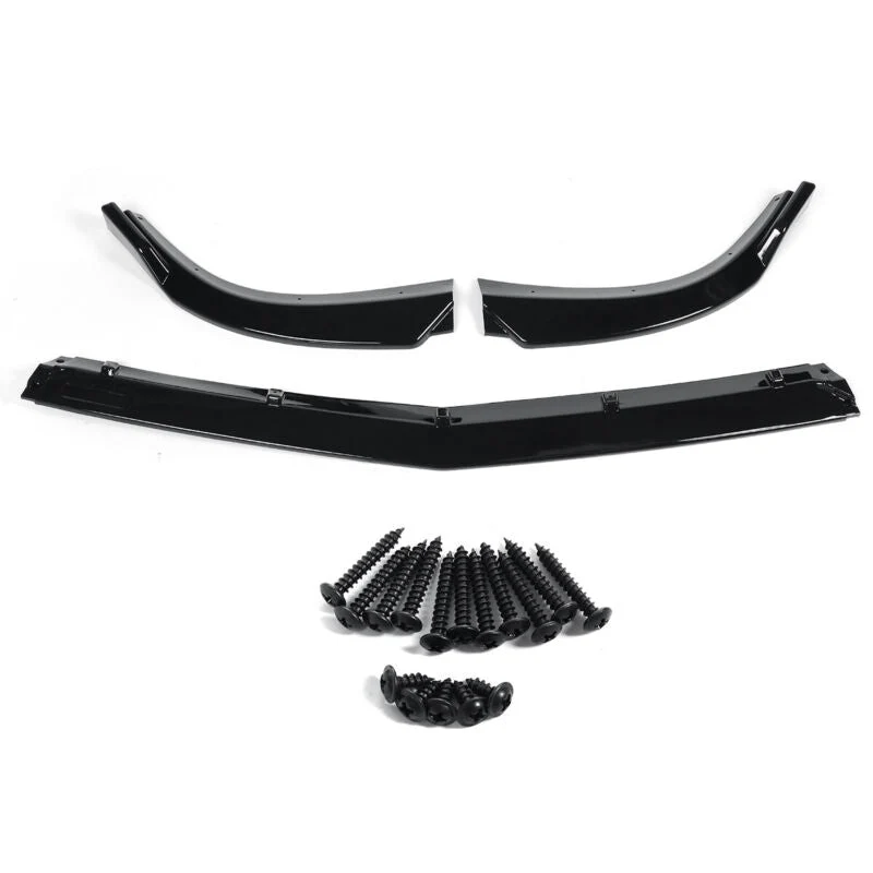 3PCS Gloss Black Front Splitter Lip Spoiler for Mercedes W204 AMG Sport 2012-2014 - Image 3