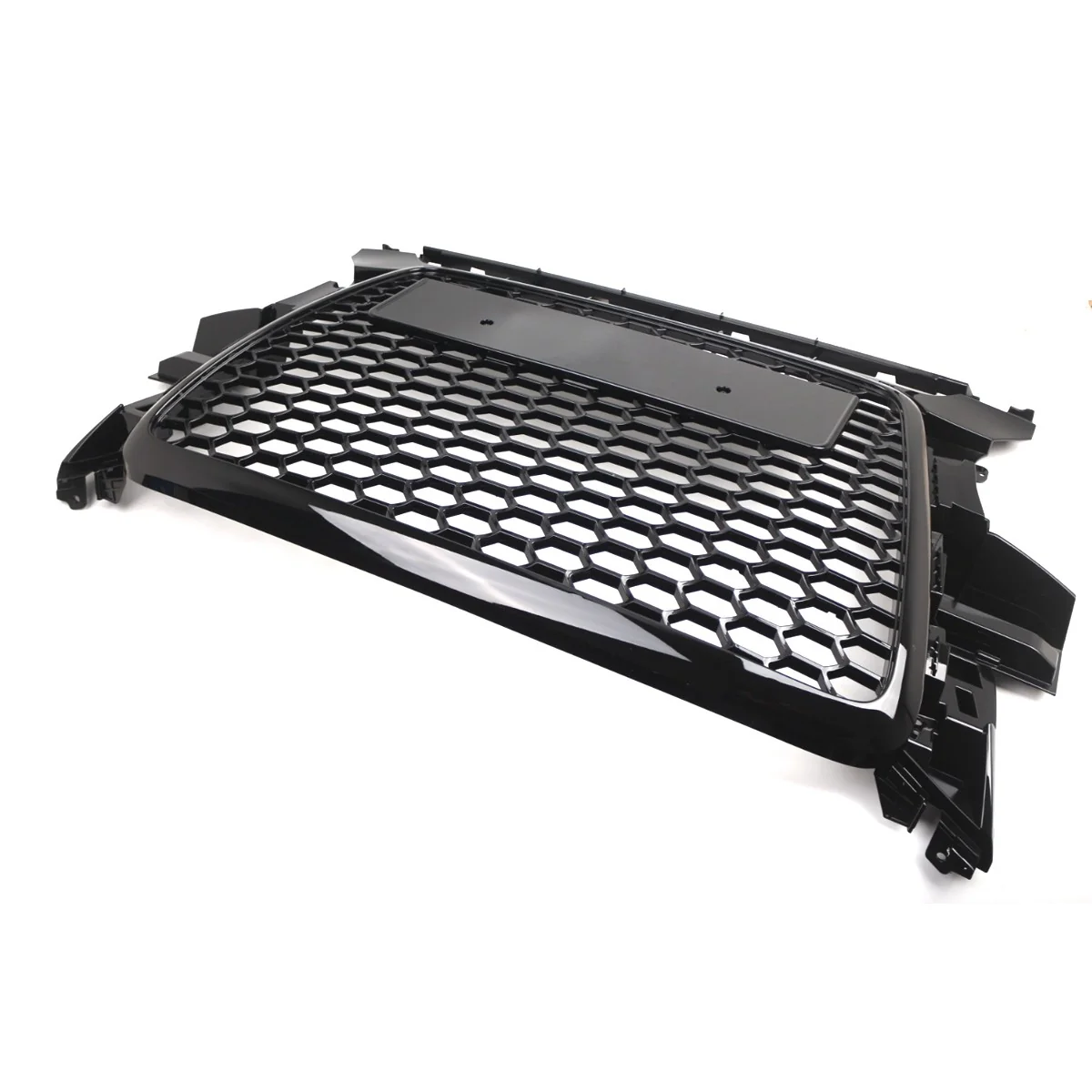 Front Bumper Radiator Grille Grill Honeycomb Gloss Black For Audi Q5 2009-2012 - Image 4
