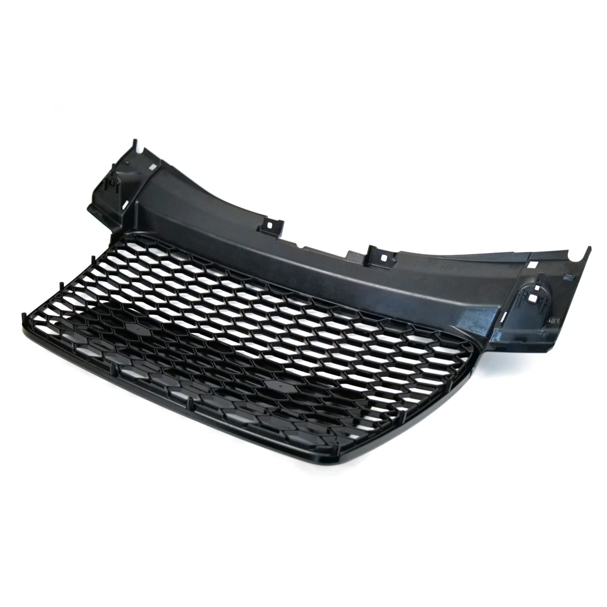 Front Bumper Radiator Grille Hex Grill Gloss Black For Audi TT TTS MK2 2007-2014 - Image 4