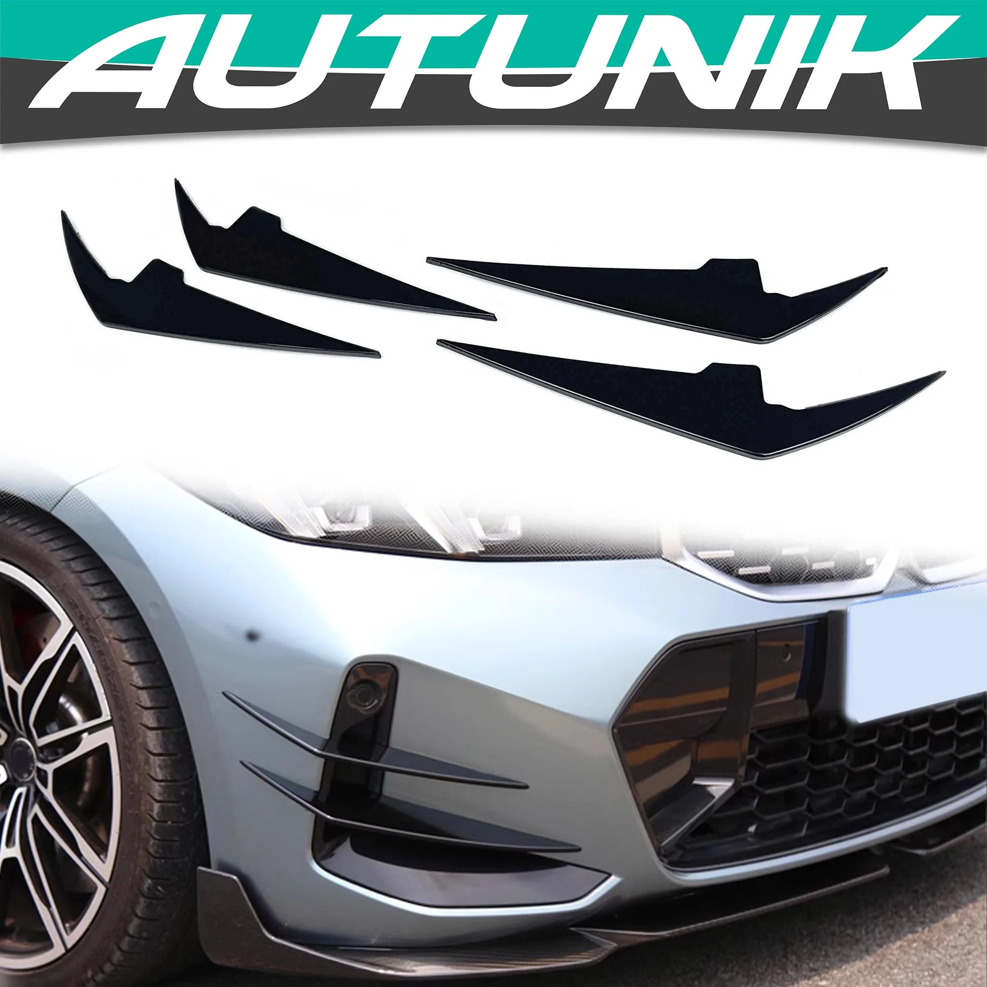 Front Bumper Side Vent Fin Trim Kits For BMW G20 G21 LCI M340i 330i 2023-2024