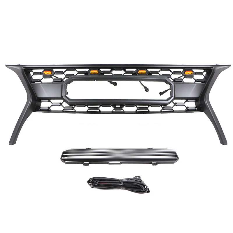 Front Bumper Upper Grille Mesh Grill w/Light for Lexus Rx 270 350 450H 2013-2016 - Image 2