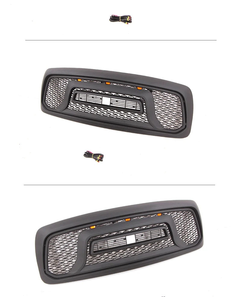 Front Bumper Upper Grille Middle Grids Honeycomb for Dodge RAM 2002-2005 - Image 3