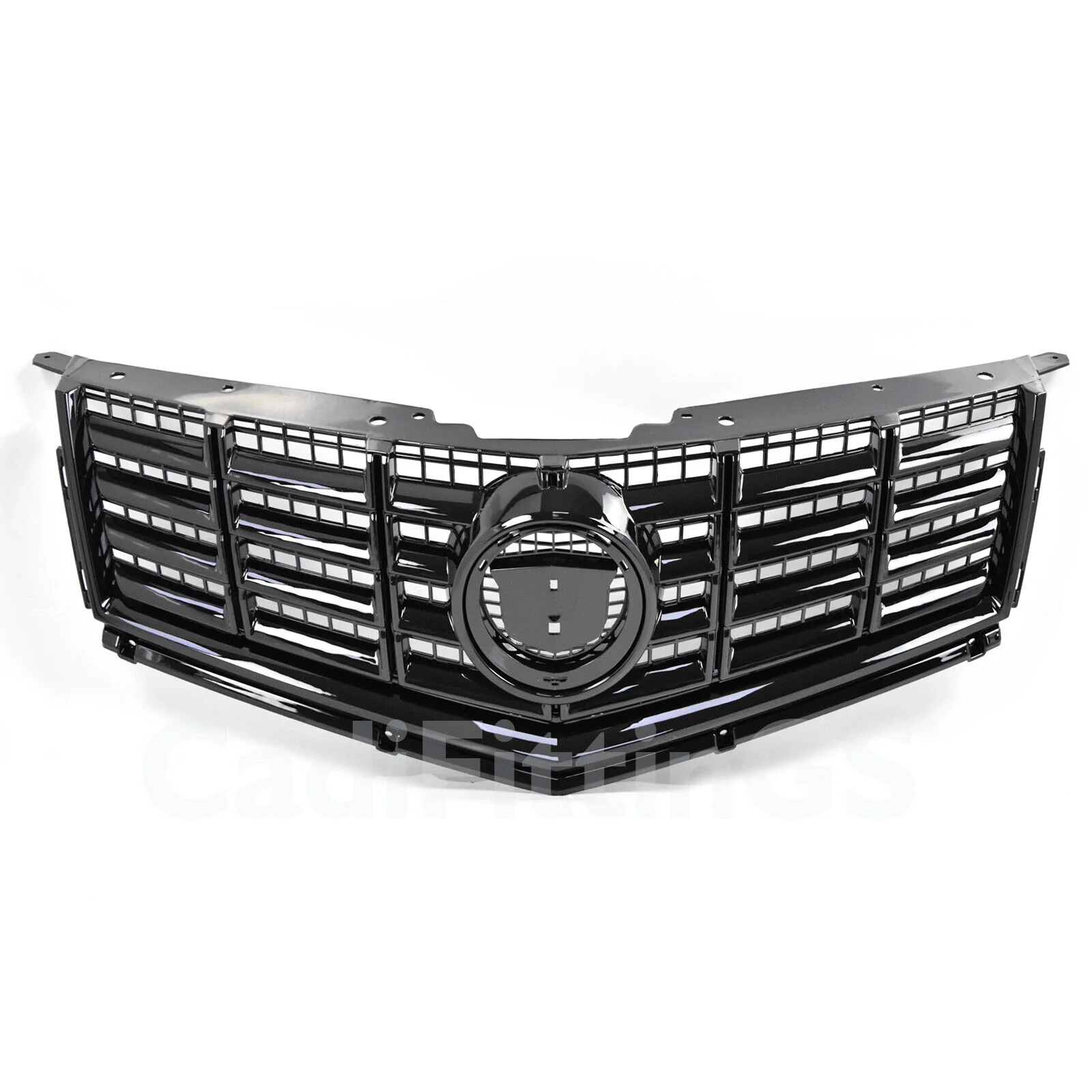 Front Bumper Upper Lower Grille Black 2013-2016 Cadillac SRX - Image 5
