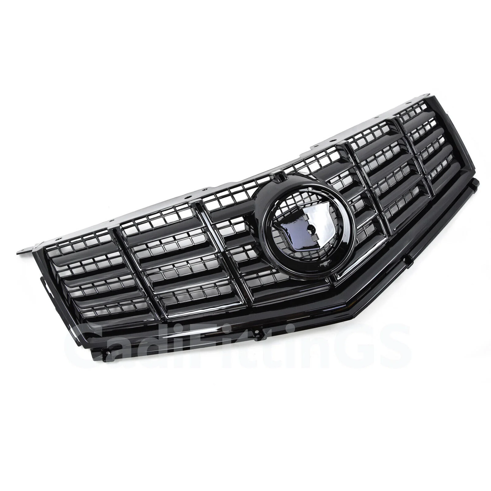 Front Bumper Upper Lower Grille Black 2013-2016 Cadillac SRX - Image 6