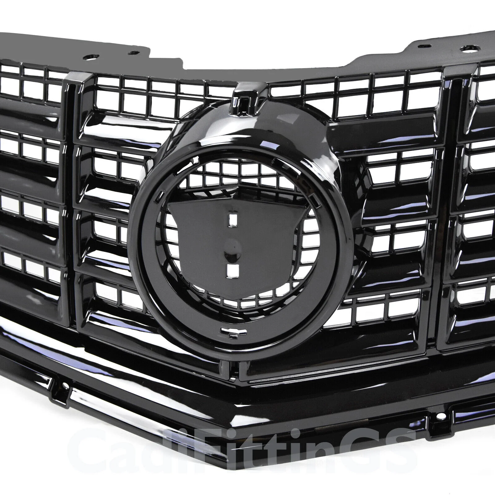 Front Bumper Upper Lower Grille Black 2013-2016 Cadillac SRX - Image 7