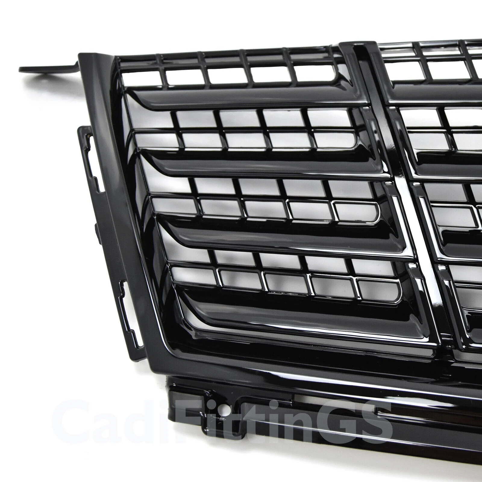 Front Bumper Upper Lower Grille Black 2013-2016 Cadillac SRX - Image 8
