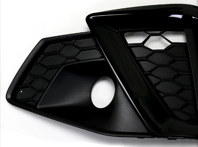 Pair L+R For AUDI A4 B9 Sline S4 2020-2025 Black Front Fog Light Grill Cover Bezels - Image 11