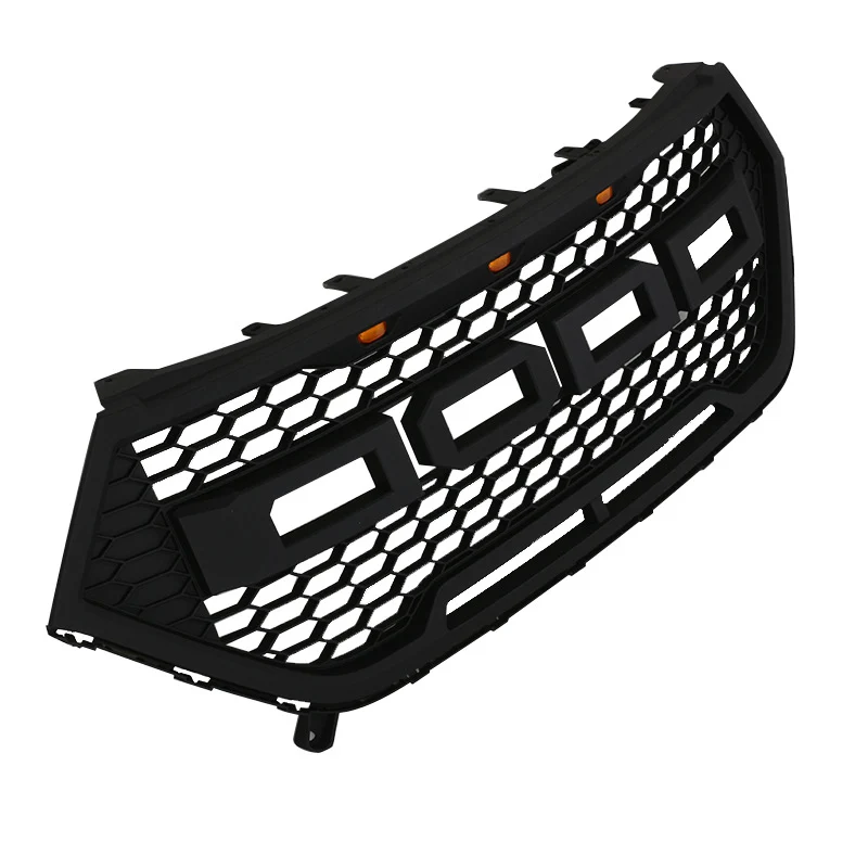 Front Grille Black Bumper Grille Black w/ LED Lights for Ford Edge 2016-2018 - Image 3