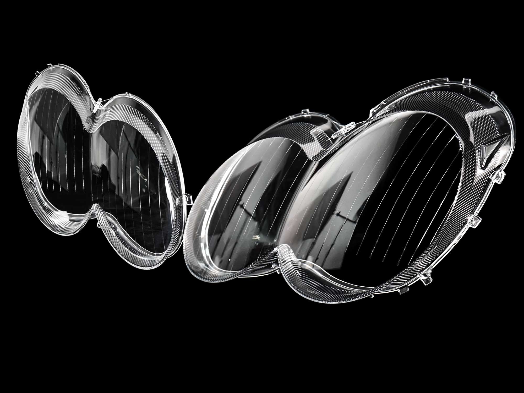 Front Headlight Lens Cover With Sealant For Mercedes SL W230 2003-2008 L&R - Image 5