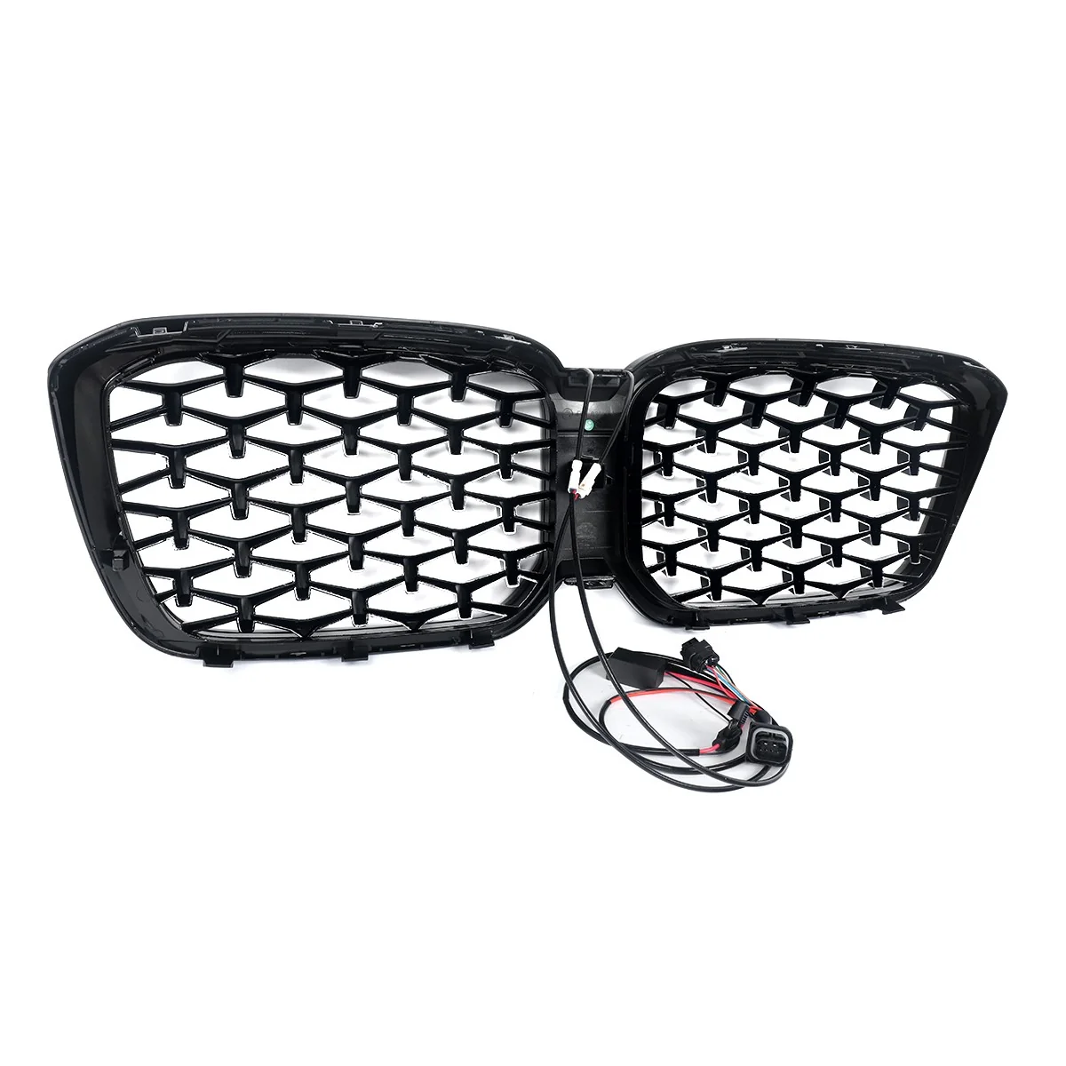 Front Kidney Grille Diamond Grill W/ LED Light For 2022-2024 BMW X3 G01 X4 G02 - Image 10