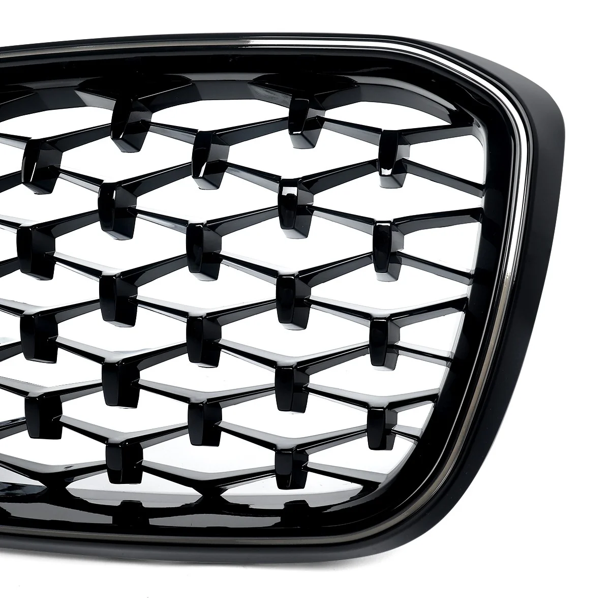 Front Kidney Grille Diamond Grill W/ LED Light For 2022-2024 BMW X3 G01 X4 G02 - Image 5