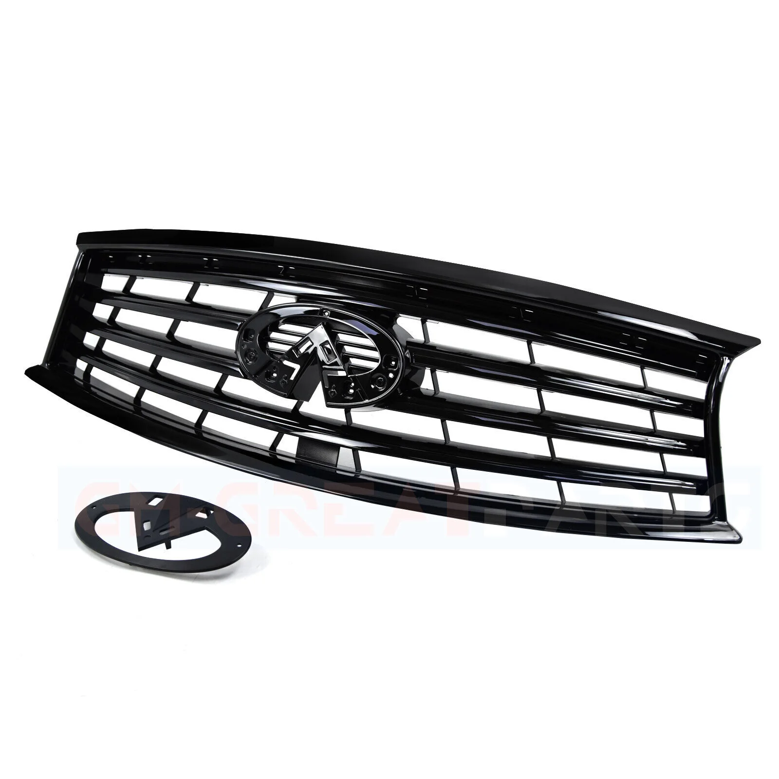 Front Upper Grille Gloss Black for 2014-2017 INFINITI QX70 - Image 2