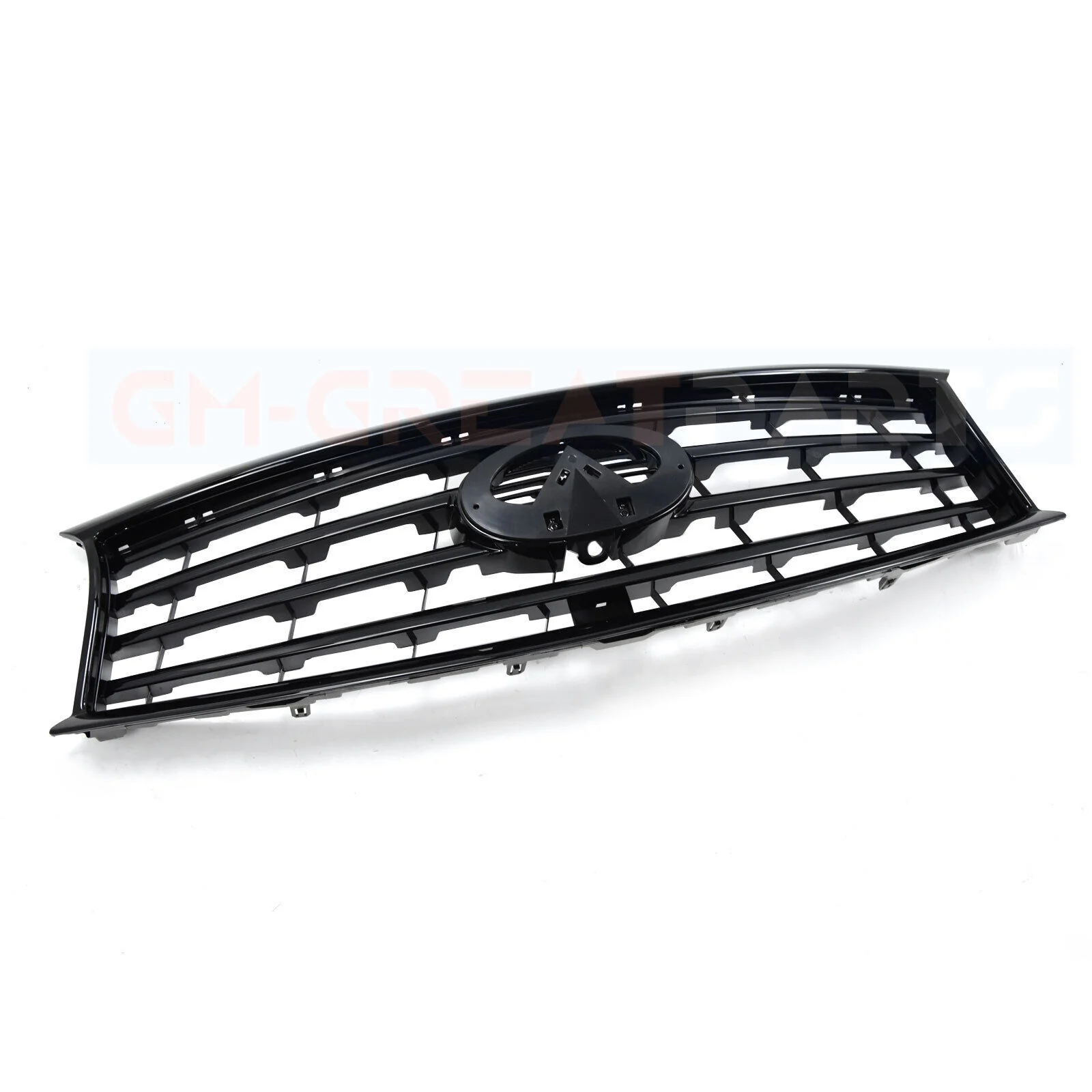 Front Upper Grille Gloss Black for 2014-2017 INFINITI QX70 - Image 4