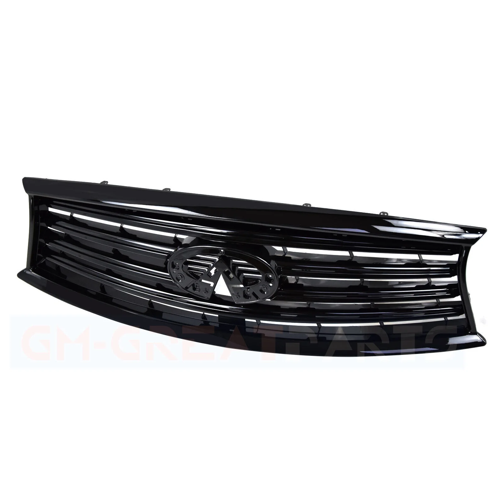 Front Upper Grille Gloss Black for 2014-2017 INFINITI QX70 - Image 9
