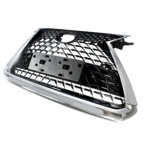 Front Upper Grille Mesh Chrome Black For 2016-2019 Lexus RX350 RX450H Base Sport - Image 4