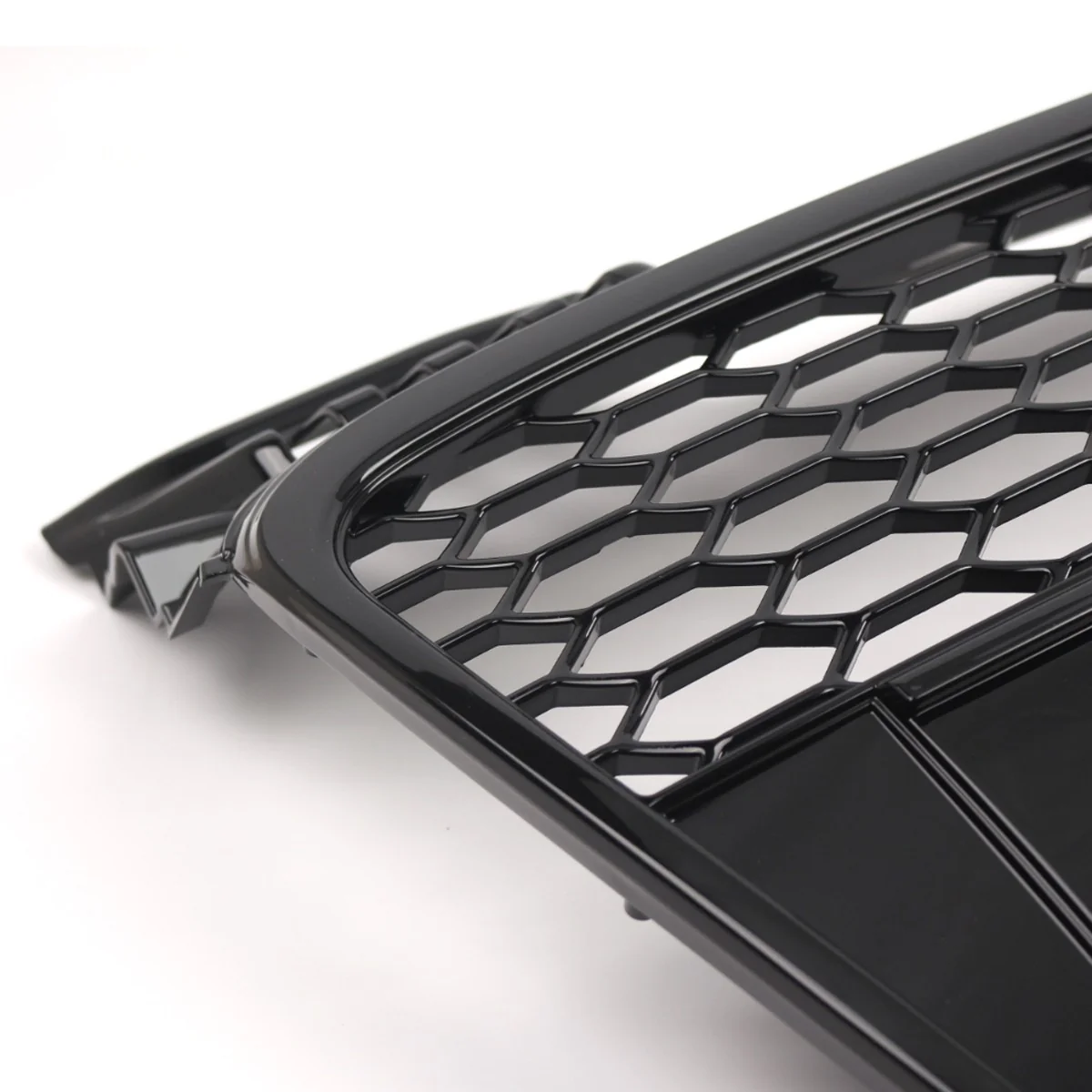 Front Upper Grille RS4 Style Honeycomb Mesh Gloss Black For Audi A4 B7 2005-2008 - Image 13