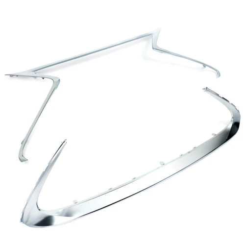 Front Upper Grille W/Trim Molding Fog Trims Set For Lexus ES300H ES350 2016-2018 - Image 12