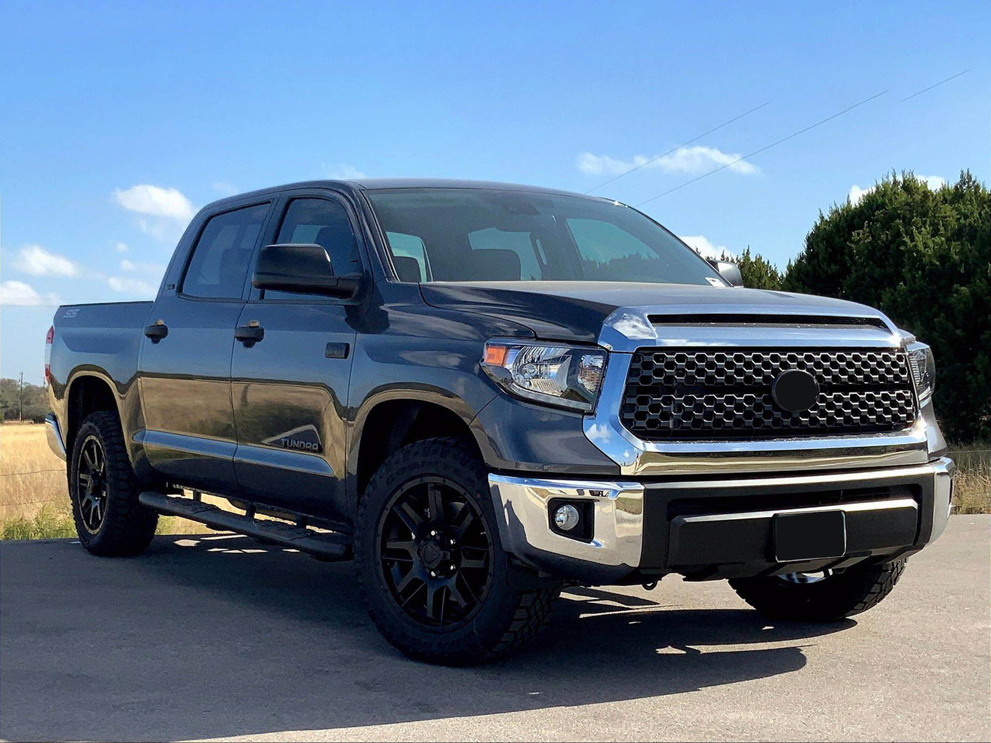 Silver Front Upper Hood Bulge Molding for Toyota Tundra 2014-2021 - Image 2