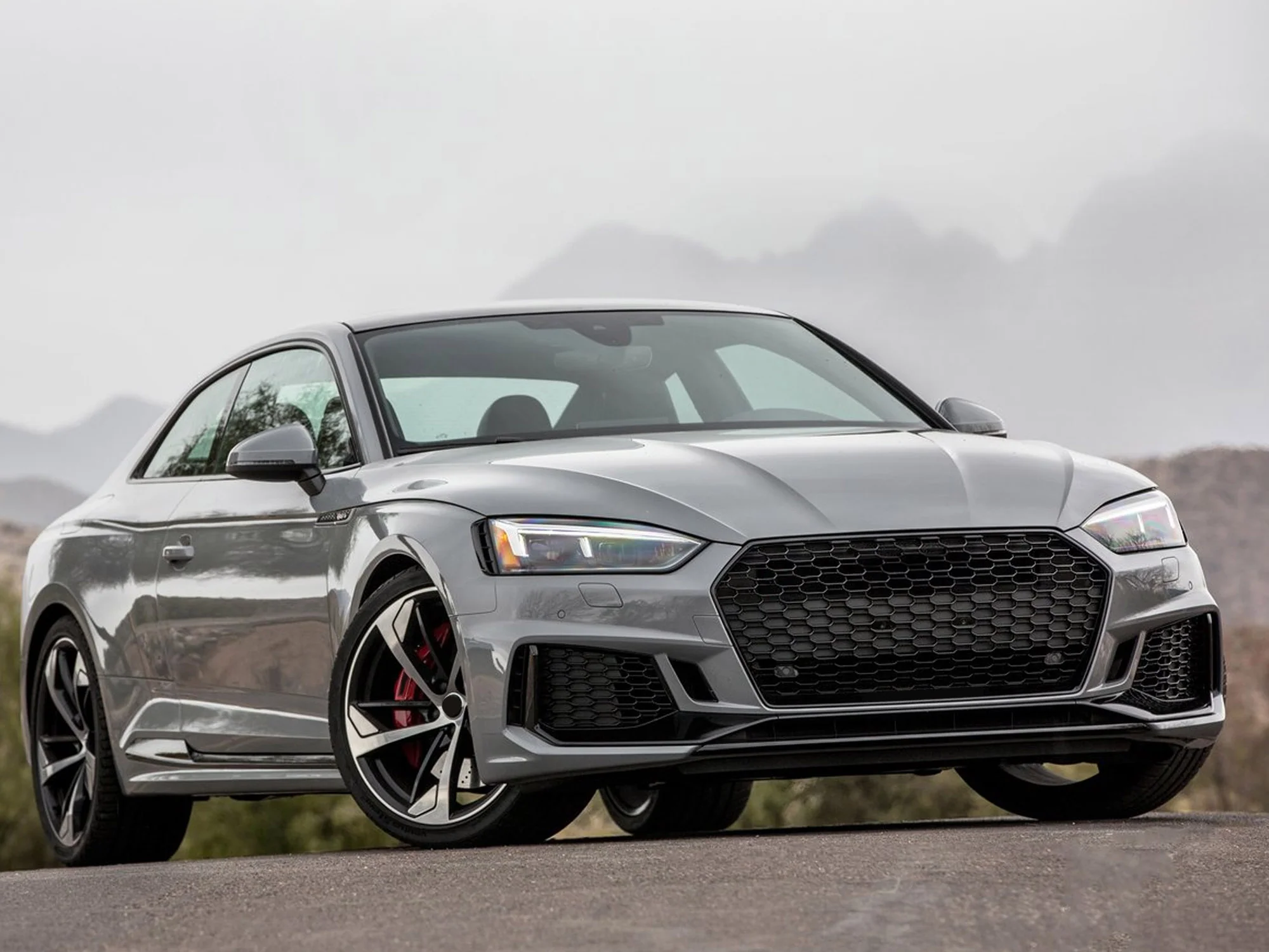 Gloss Black Badgeless Honeycomb Front Black Grille for Audi A5 S5 2017 2018 2019 - Image 3