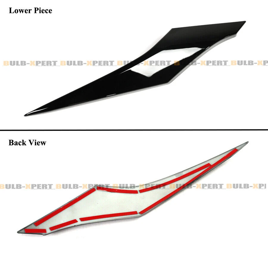 Gloss Black Chrome Delete Front Bumper Grille & Headlight Garnish Trims For 2021-2026 Toyota Sienna - Image 2
