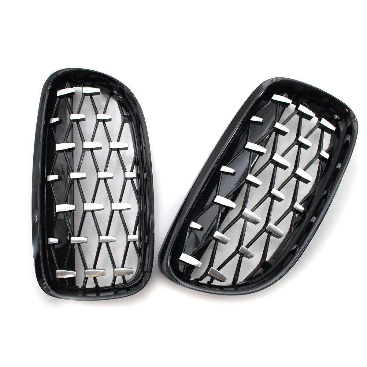 Gloss Black Diamond Front Kidney Grill For BMW E90 E91 3-Series 2009-2011 Sedan - Image 4