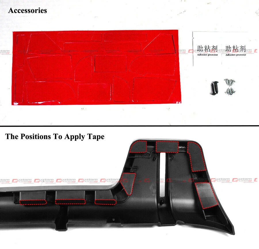 Gloss Black Dual LED Rear Bumper Diffuser For 2020-2024 Land Rover Defender - Image 4