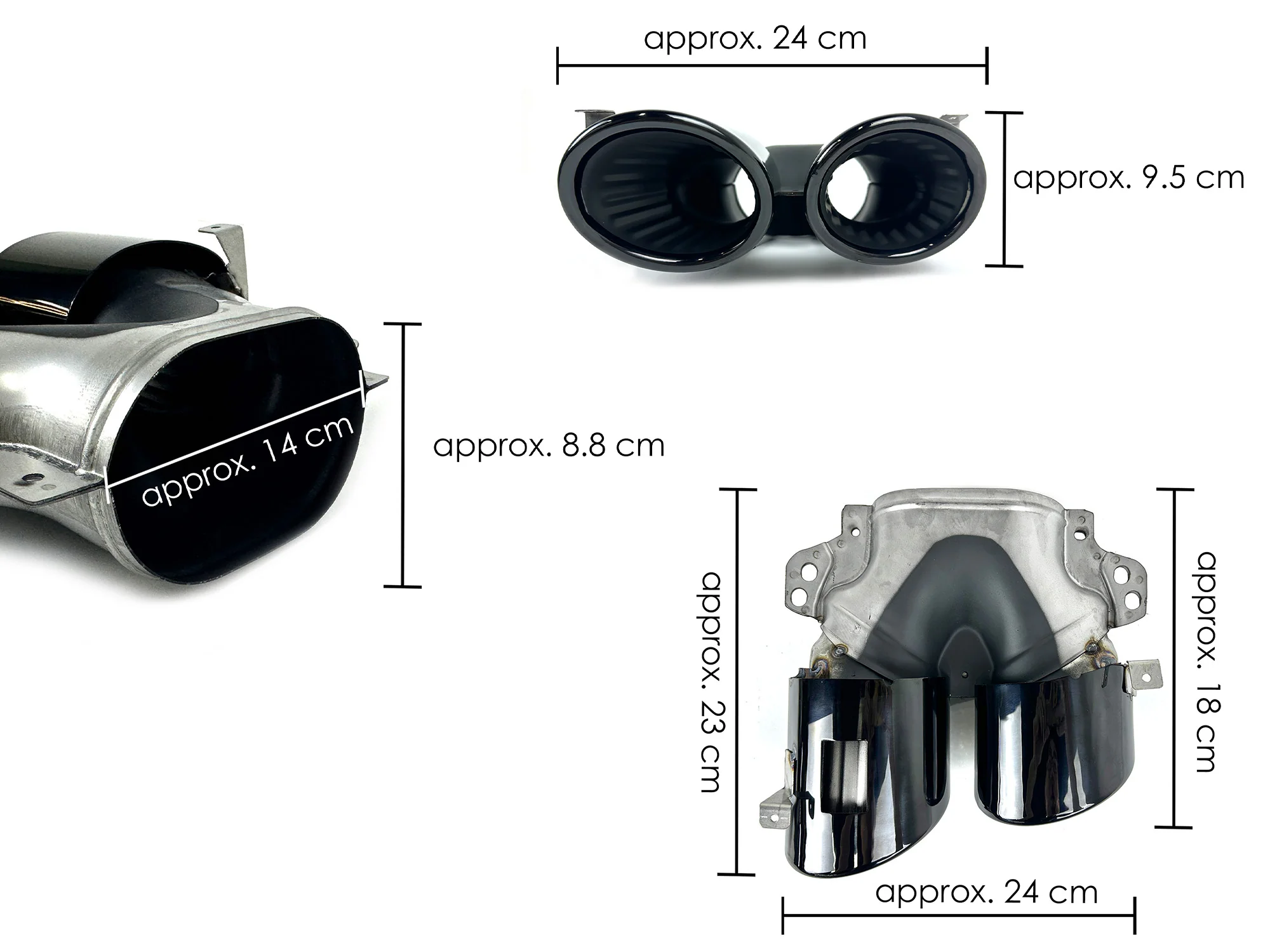 Gloss Black Exhaust Tips Tailpipe fit for Mercedes C118 CLA35 W177 A35 GLA35 GLB35 AMG 2020-2024 - Image 13