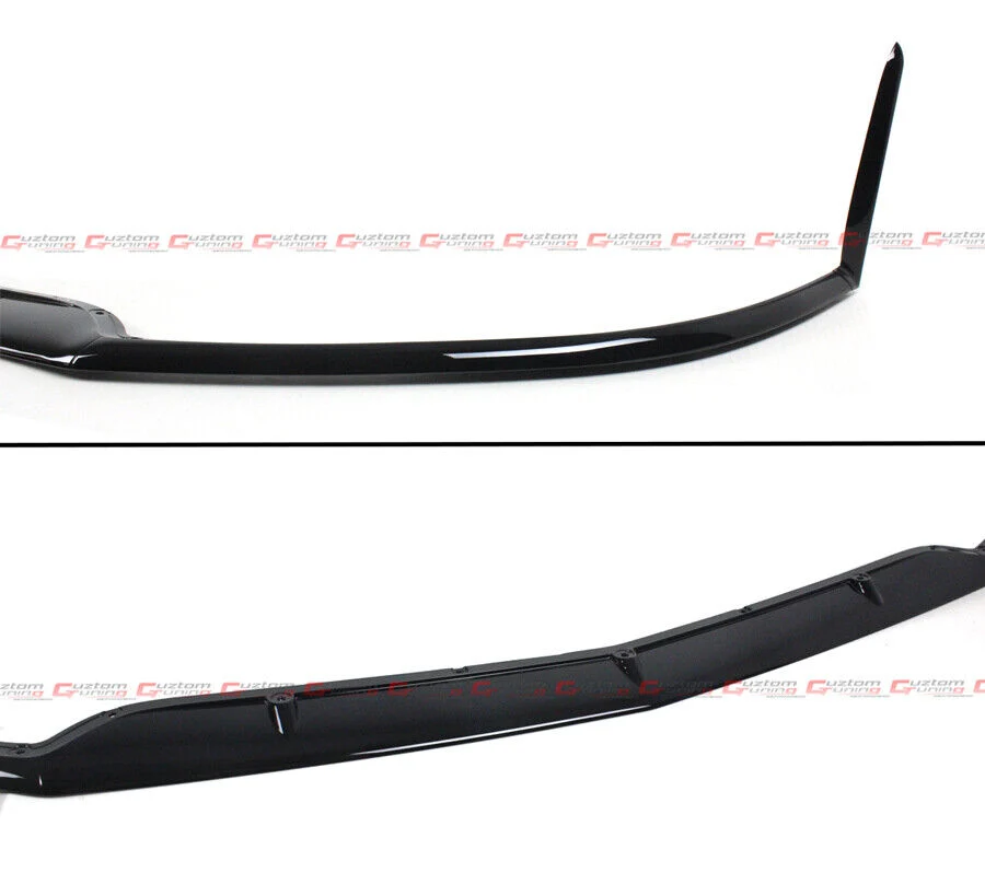 Gloss Black For 2015-2021 Mercedes W205 C63 AMG Front Bumper Lip Splitters - Image 3