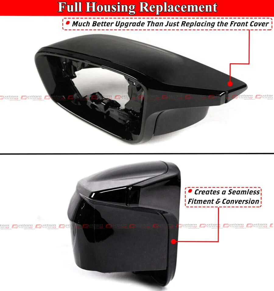 Gloss Black For 2018-2025 BMW G42 G22 G23 G30 G11 G15 Mirror Cover Conversion Housing Assembly - Image 3